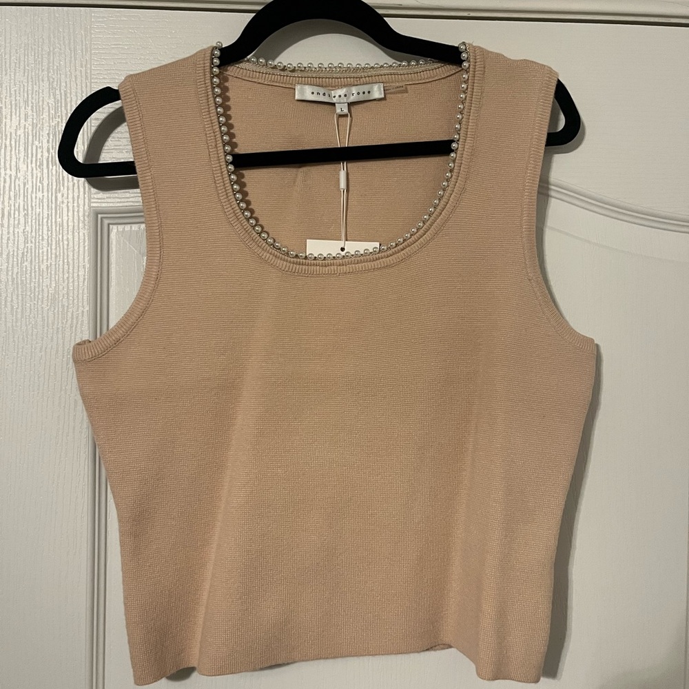 Women’s Endless Rose pearl detail knit top